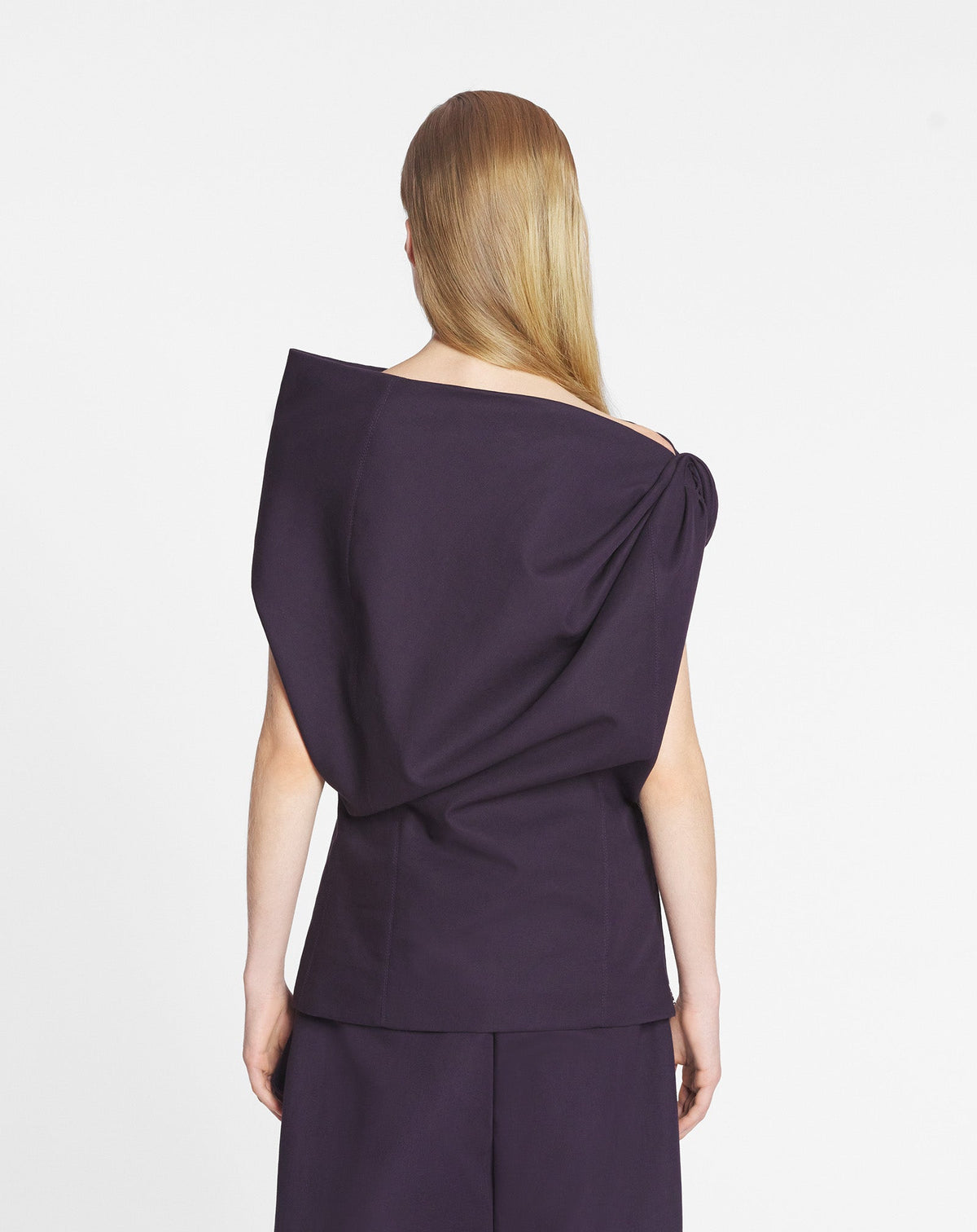 Top asymétrique sans manches - Encre Japonaise