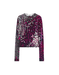 Long sleeve top - Fuchsia & Japanese ink