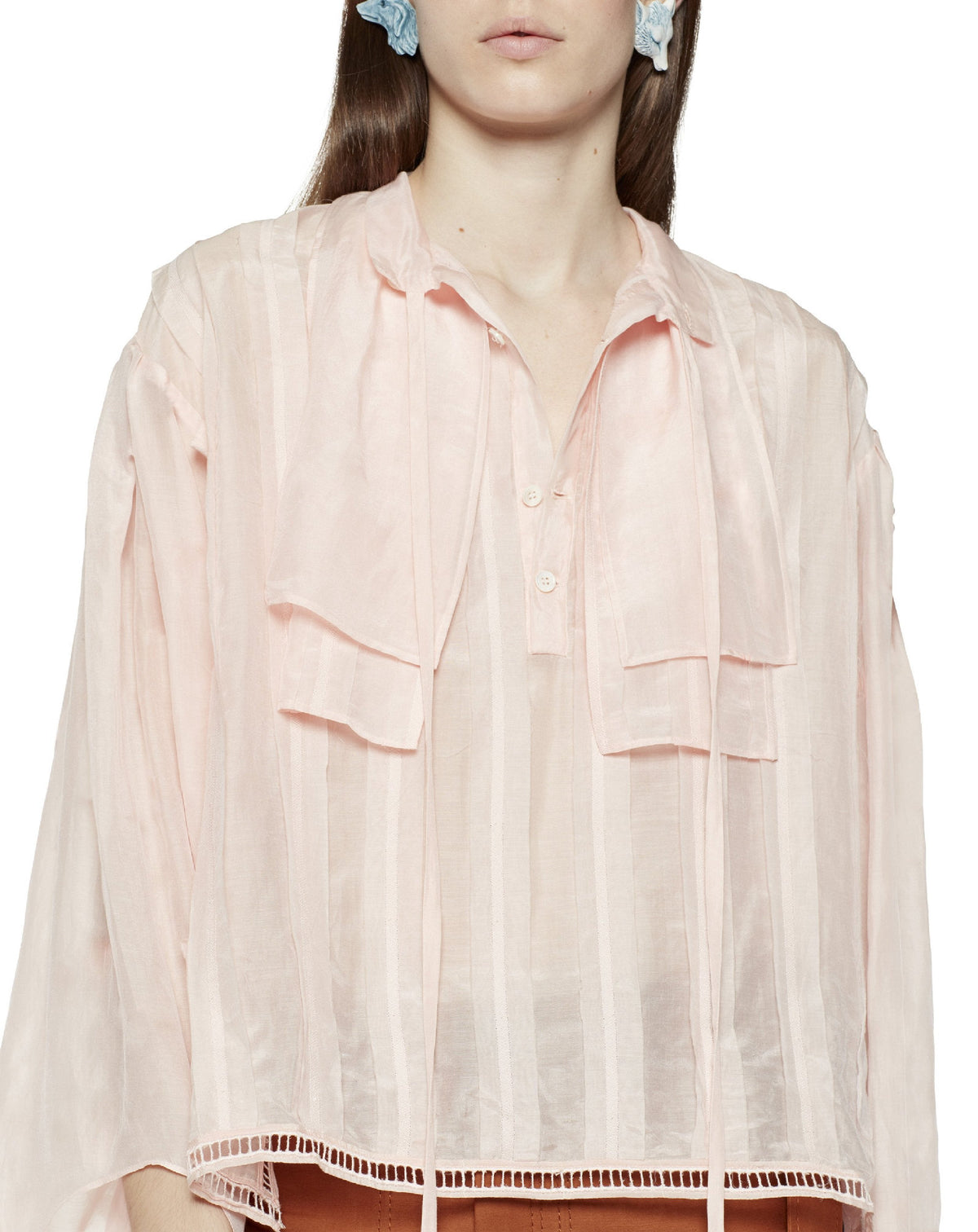 Blouse à manches longues oversize - Blush
