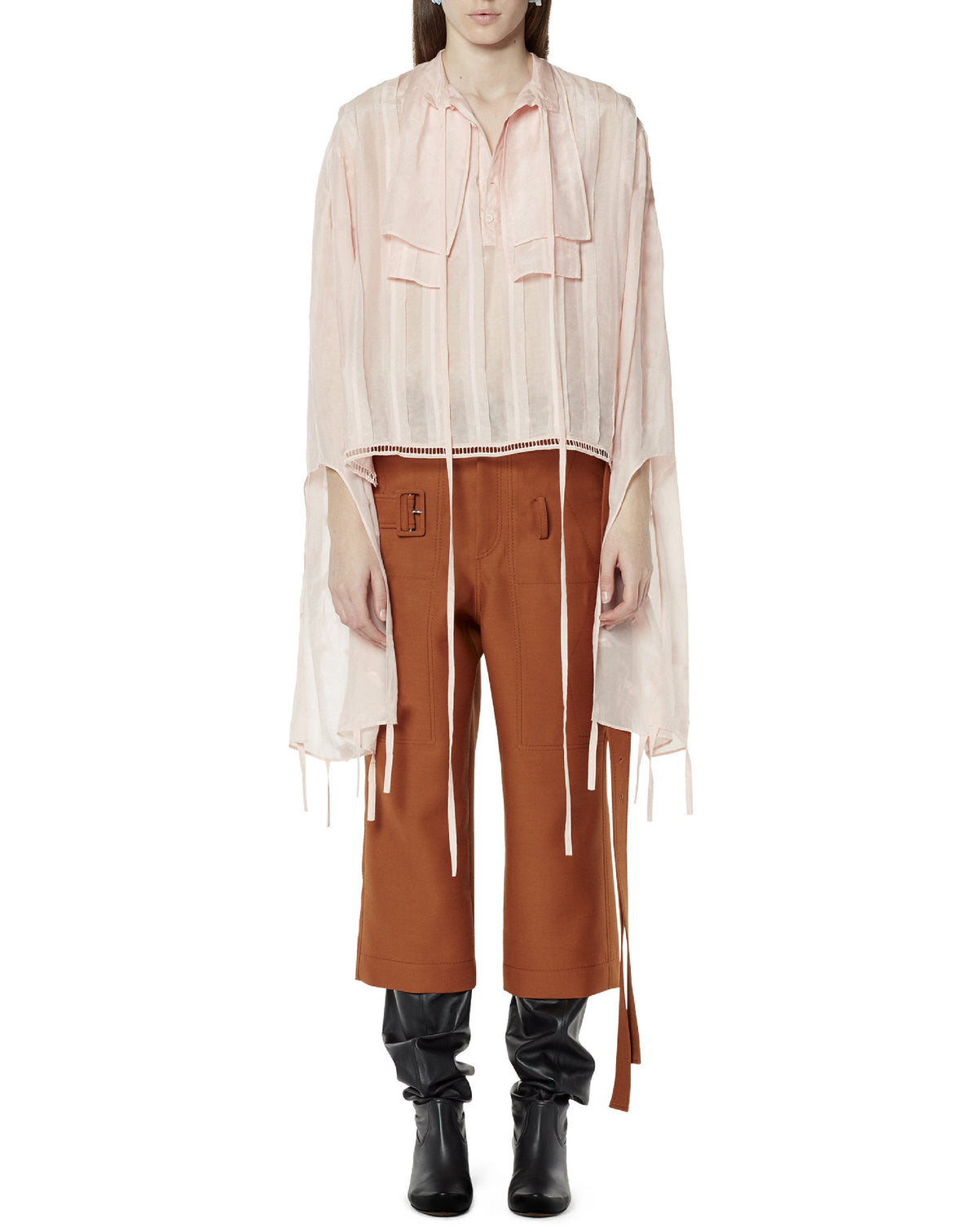 Blouse à manches longues oversize - Blush