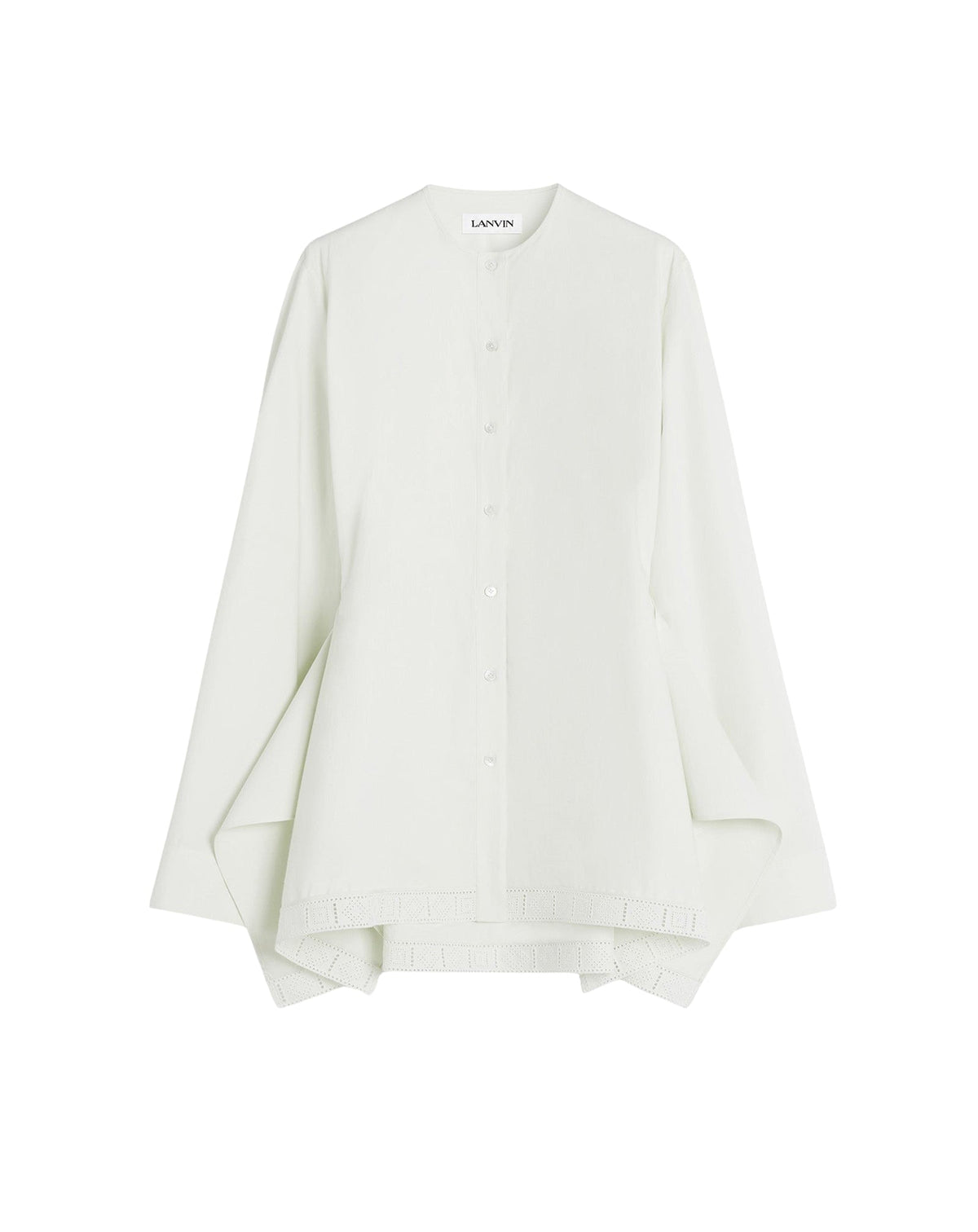 Chemise à quilles broderie anglaise - Blanc casse