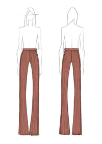 ZNO PICS // Pantalon plissé - Litchi