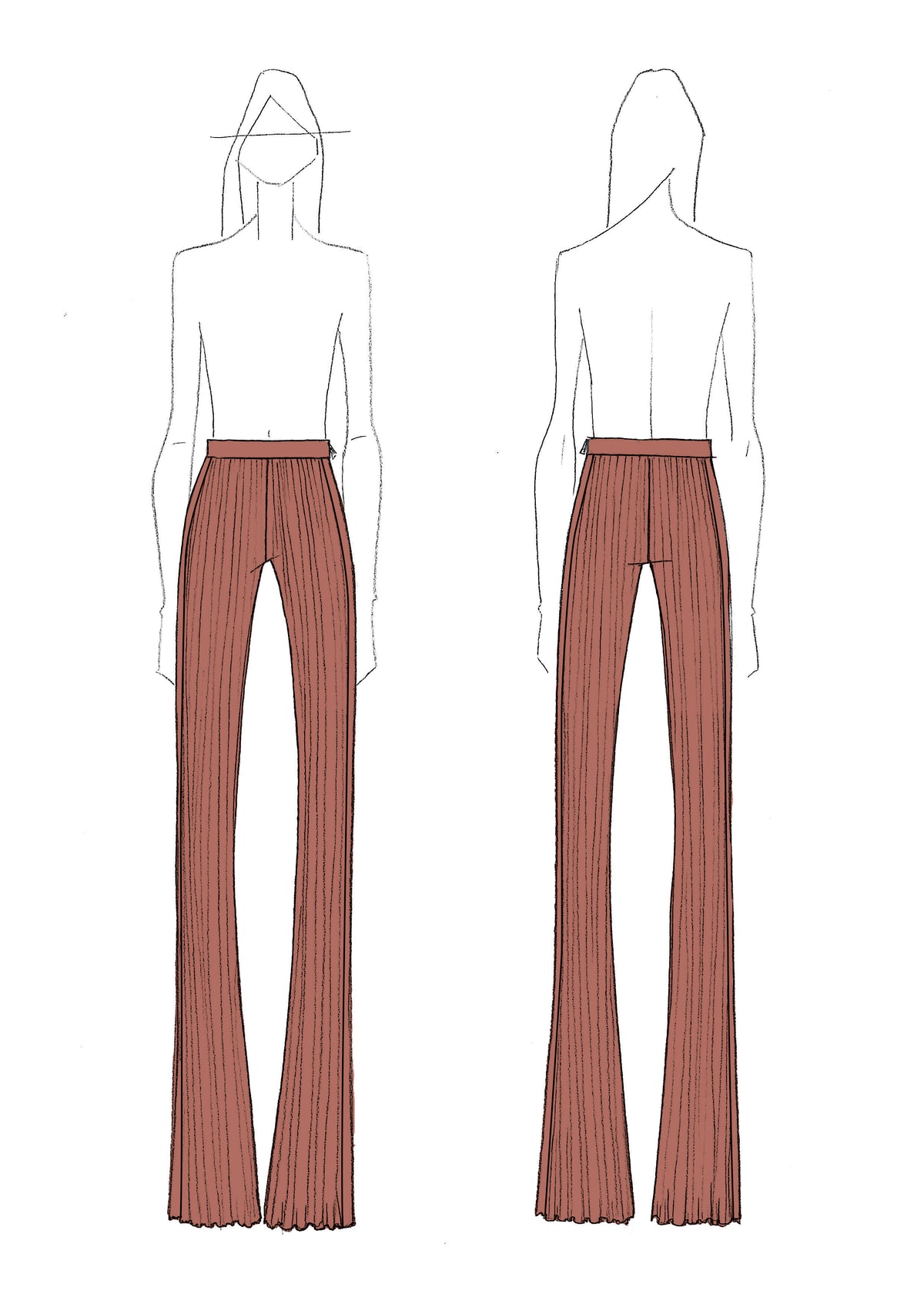 ZNO PICS // Pantalon plissé - Litchi