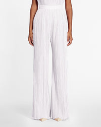 Pantalon taille haute - Blanc Casse
