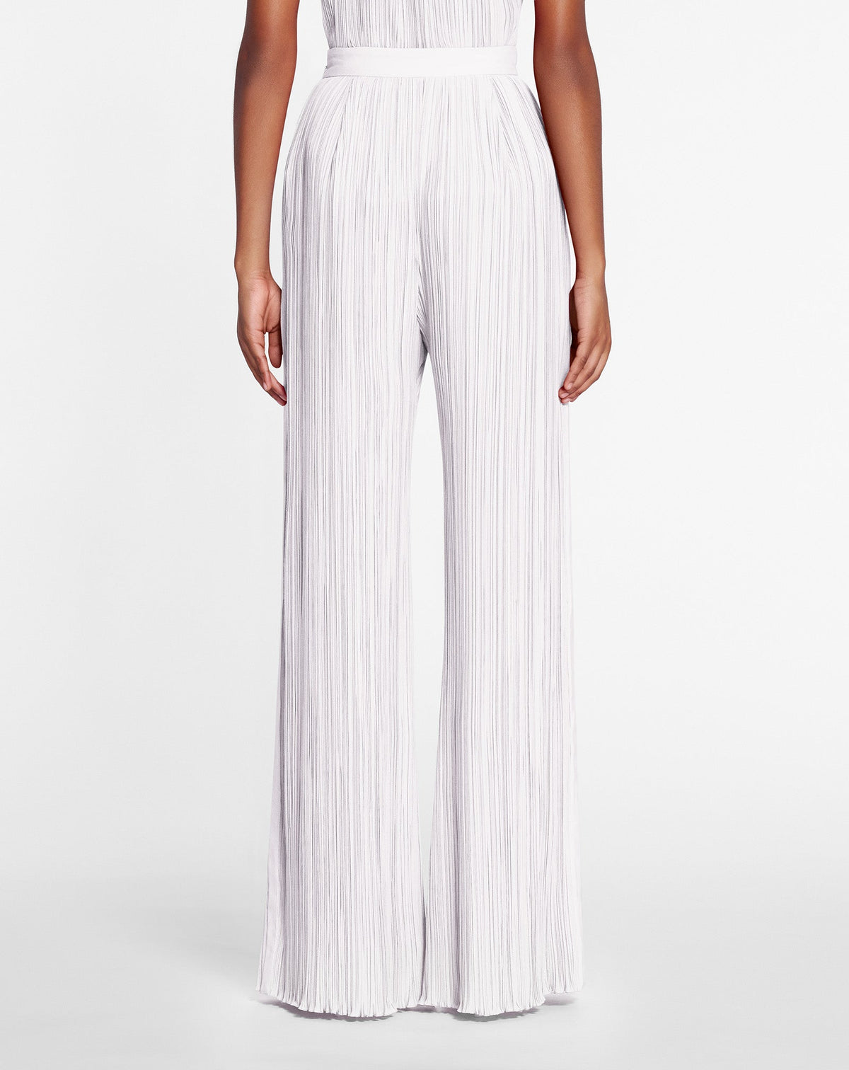 Pleated pants - Blanc casse