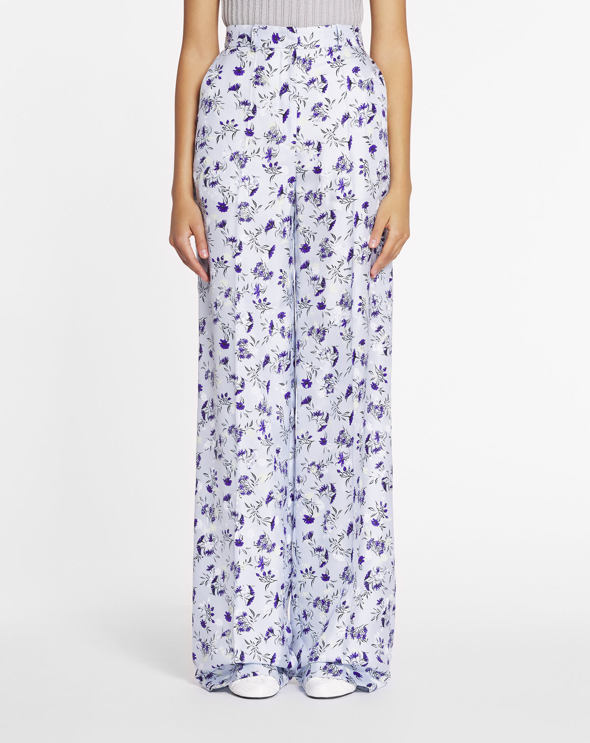 Pantalon large imprimé - Chambray