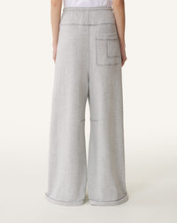 Pantalon de jogging à basque - Gris chine