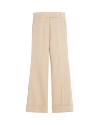 Pantalon flare en laine - Beige Clair