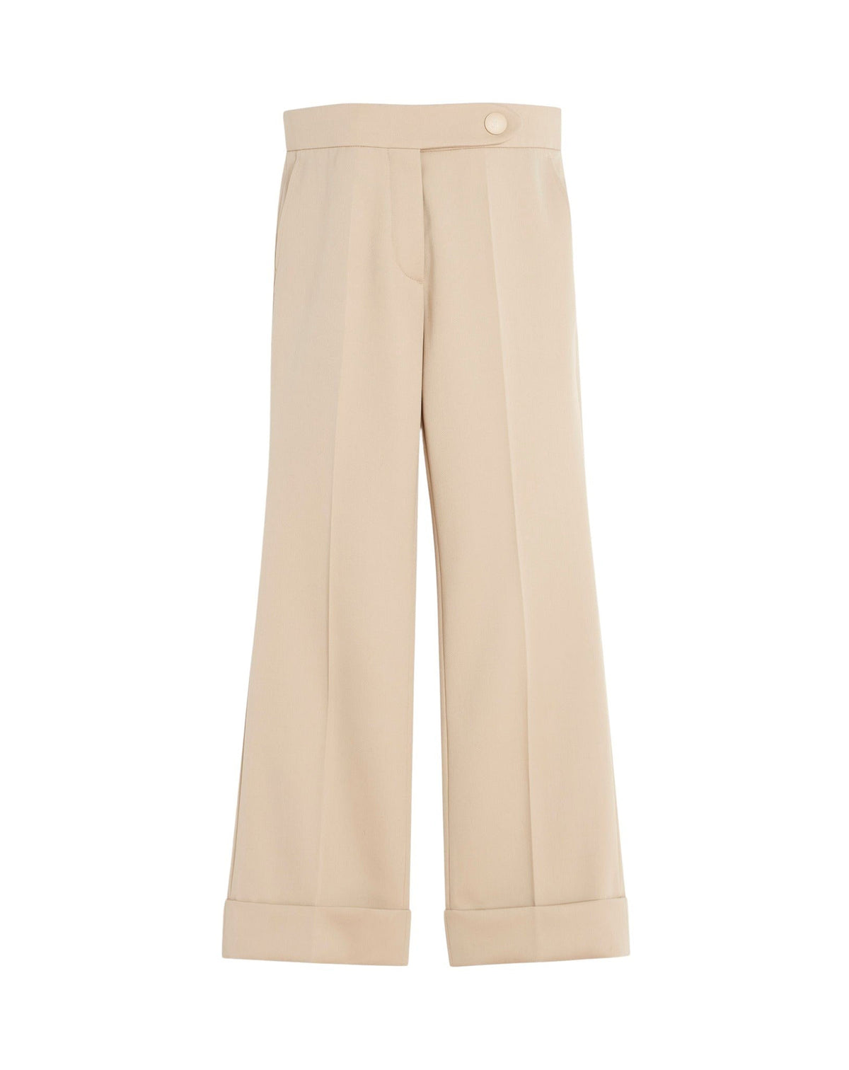 Pantalon flare en laine - Beige Clair