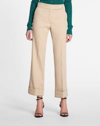Pantalon flare en laine - Beige Clair