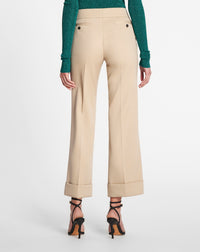 Pantalon flare en laine - Beige Clair
