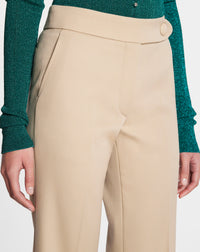 Pantalon flare en laine - Beige Clair