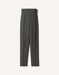 Pantalon cigarette taille haute - Gris fonce chine