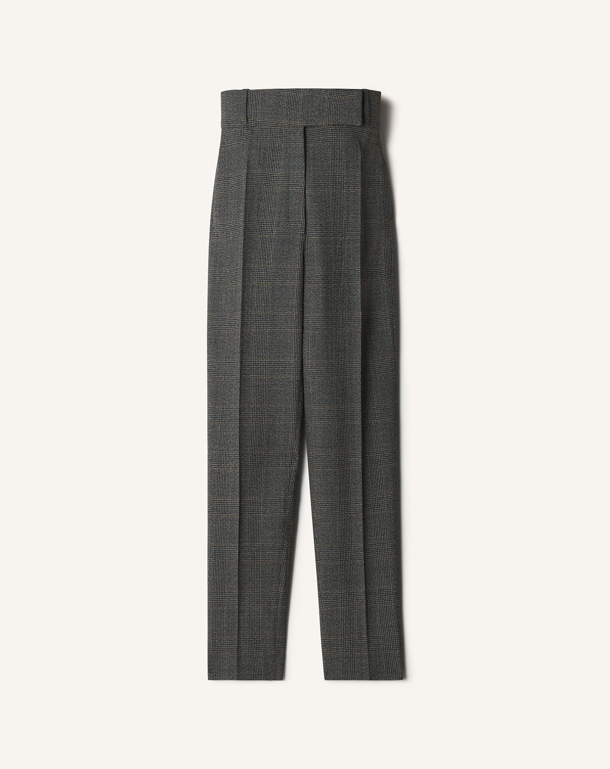 Pantalon cigarette taille haute - Gris fonce chine