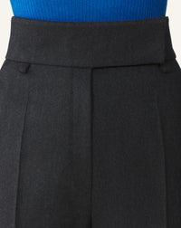 Pantalon cigarette taille haute - Anthracite