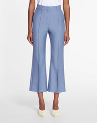 Pantalon cropped en laine - Brouillard