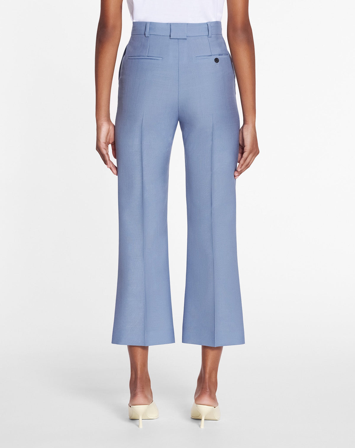 Pantalon cropped en laine - Brouillard