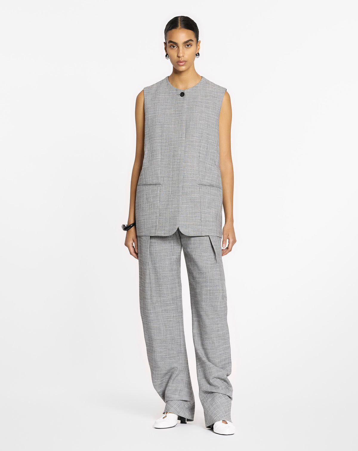 ZZNO STOCK GRIS CHINE PANTALON BARREL