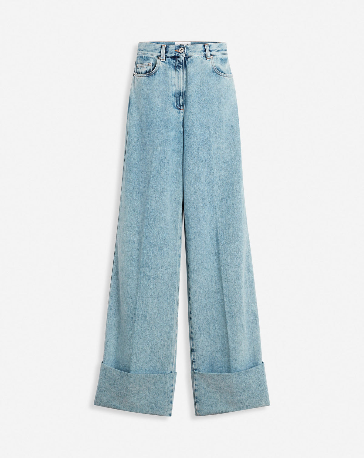 Pantalon large à ourlet - Bleu clair