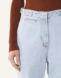 Pantalon cargo en denim - Bleu clair
