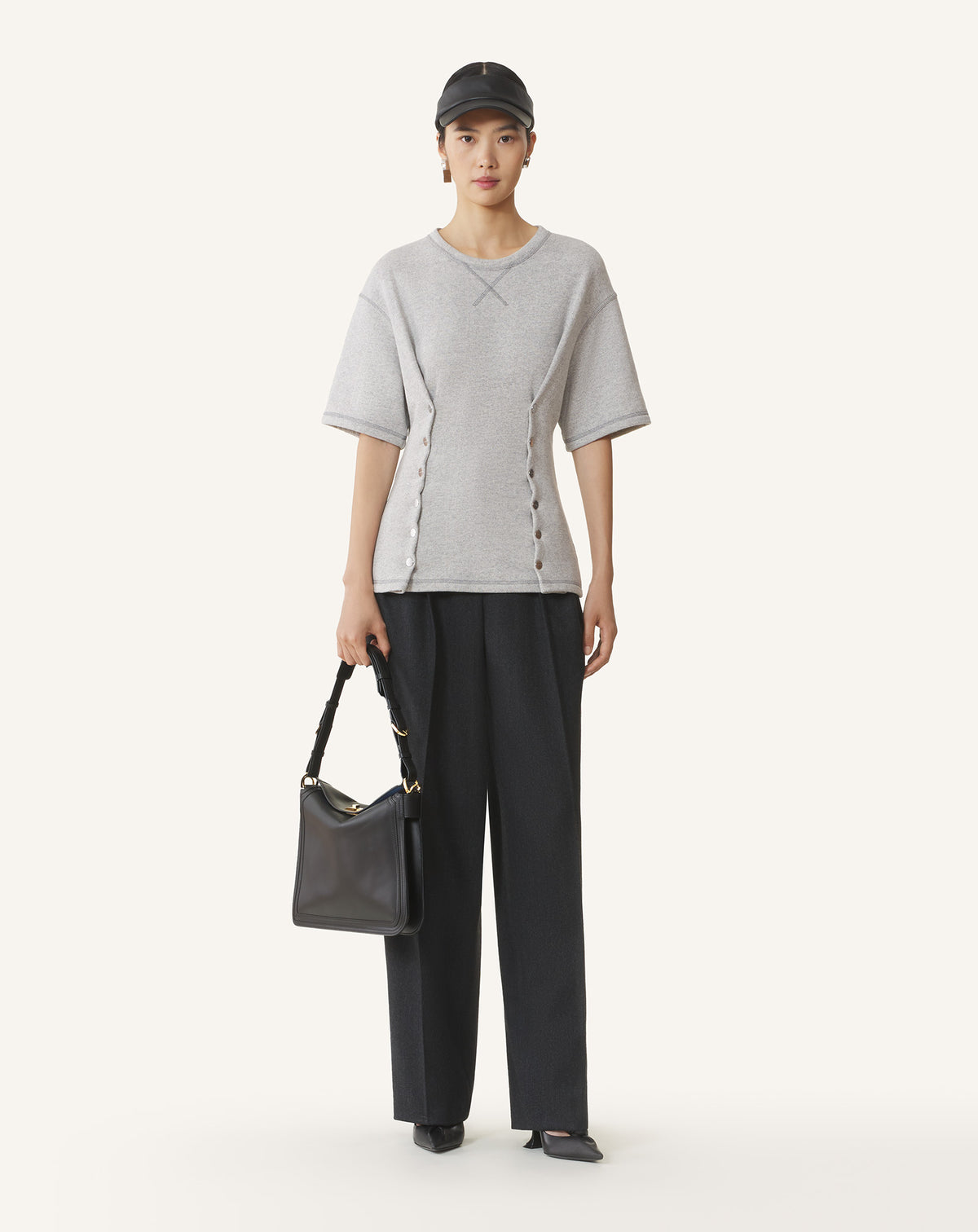 T-shirt cintré - Gris chine