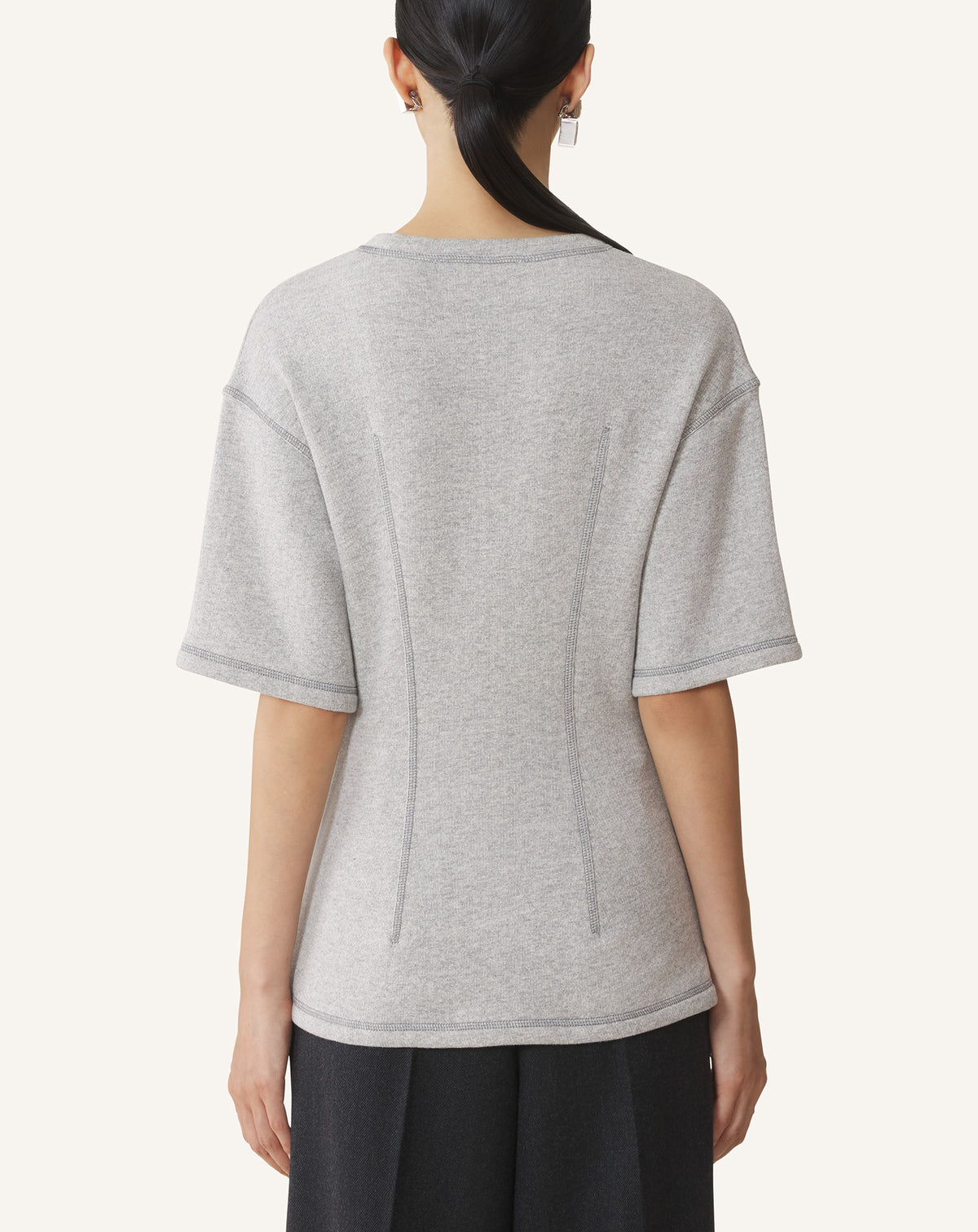 T-shirt cintré - Gris chine
