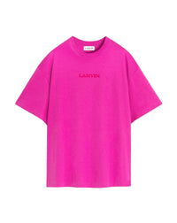 T-shirt brodé Lanvin bouclette - Fuchsia