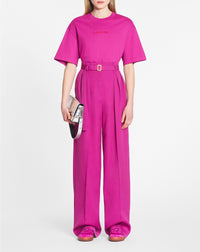 T-shirt brodé Lanvin bouclette - Fuchsia