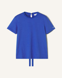 T-shirt détail noeud - Indigo