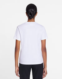 ZZNO STOCK BLANC OPTIQUE LANVIN EMBROIDERED REGULAR T-SHIRT