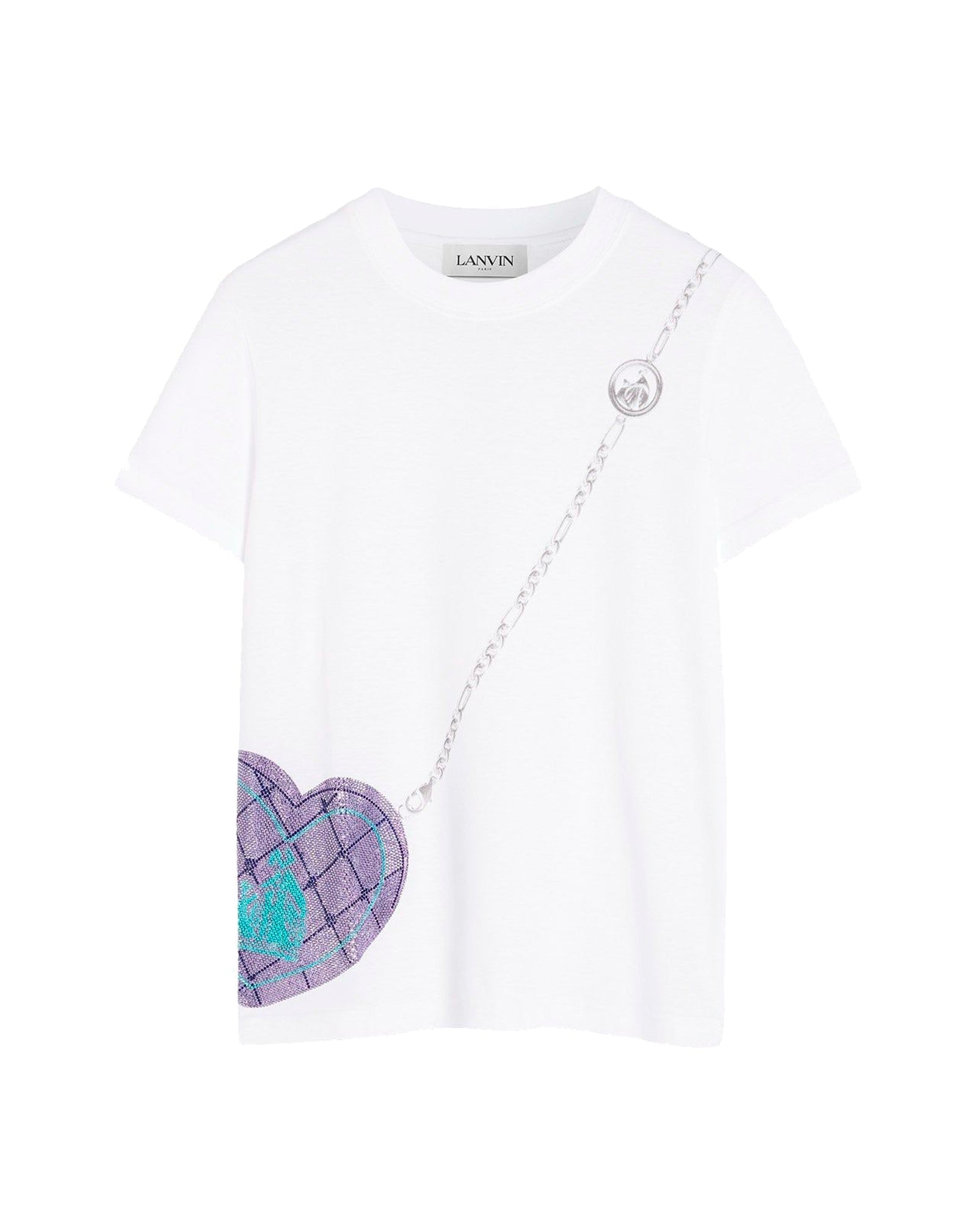 T-shirt à imprimé sac cœur - Blanc