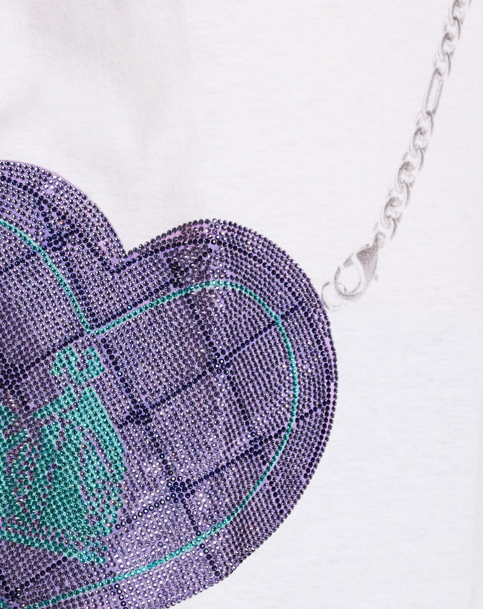 T-shirt à imprimé sac cœur - Blanc