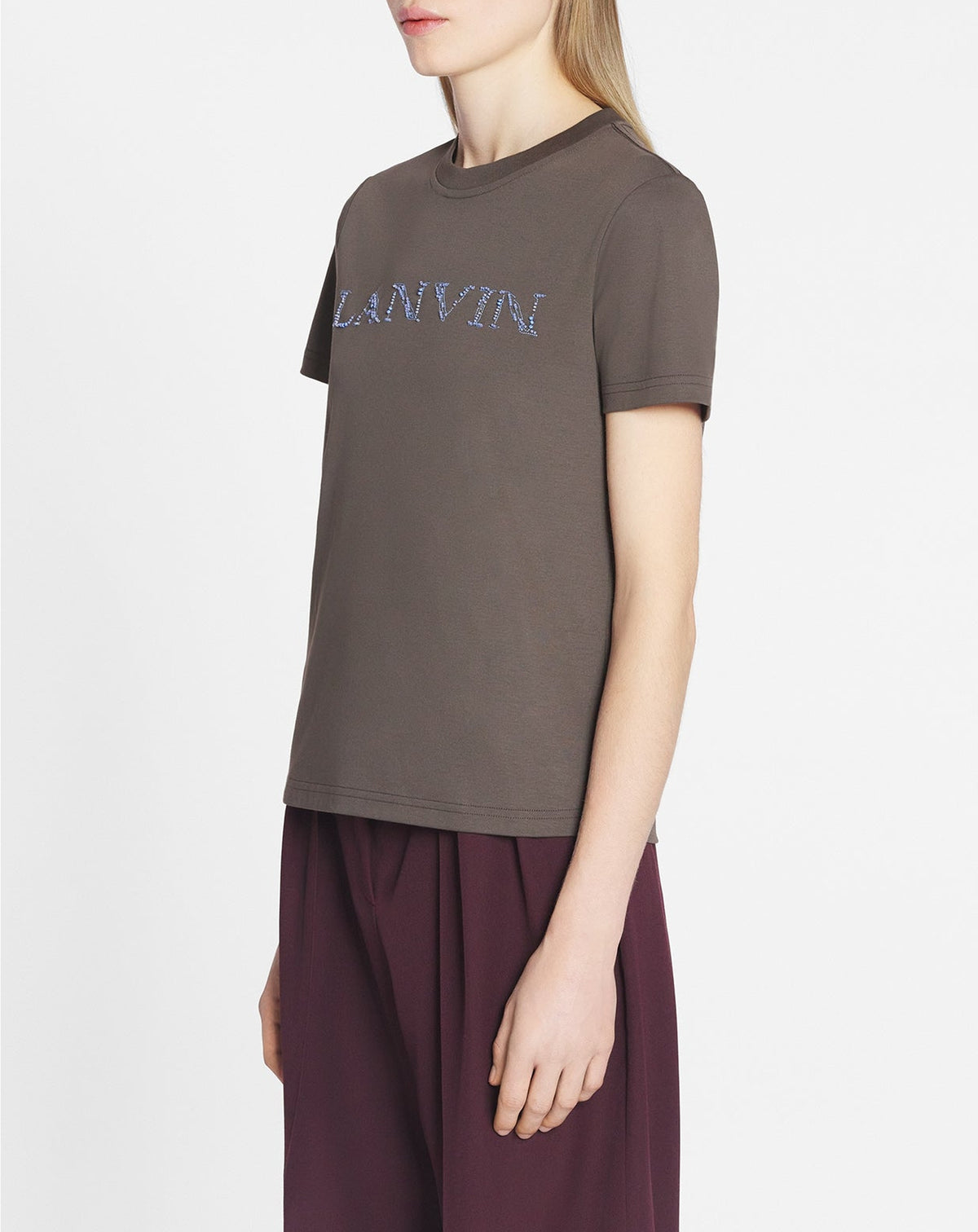 T-shirt brodé Lanvin perle - Ombre