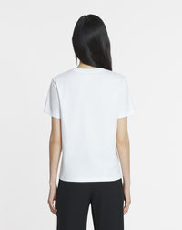 T-shirt logo manuscrit brodé - Blanc optique