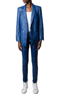 Blazer Visko en cuir froissé - Ocean
