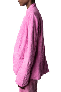 Blazer Verys en daim froissé - Tulipe