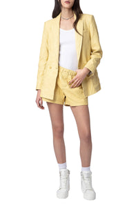 Pax Wrinkle Leather Shorts - Shea