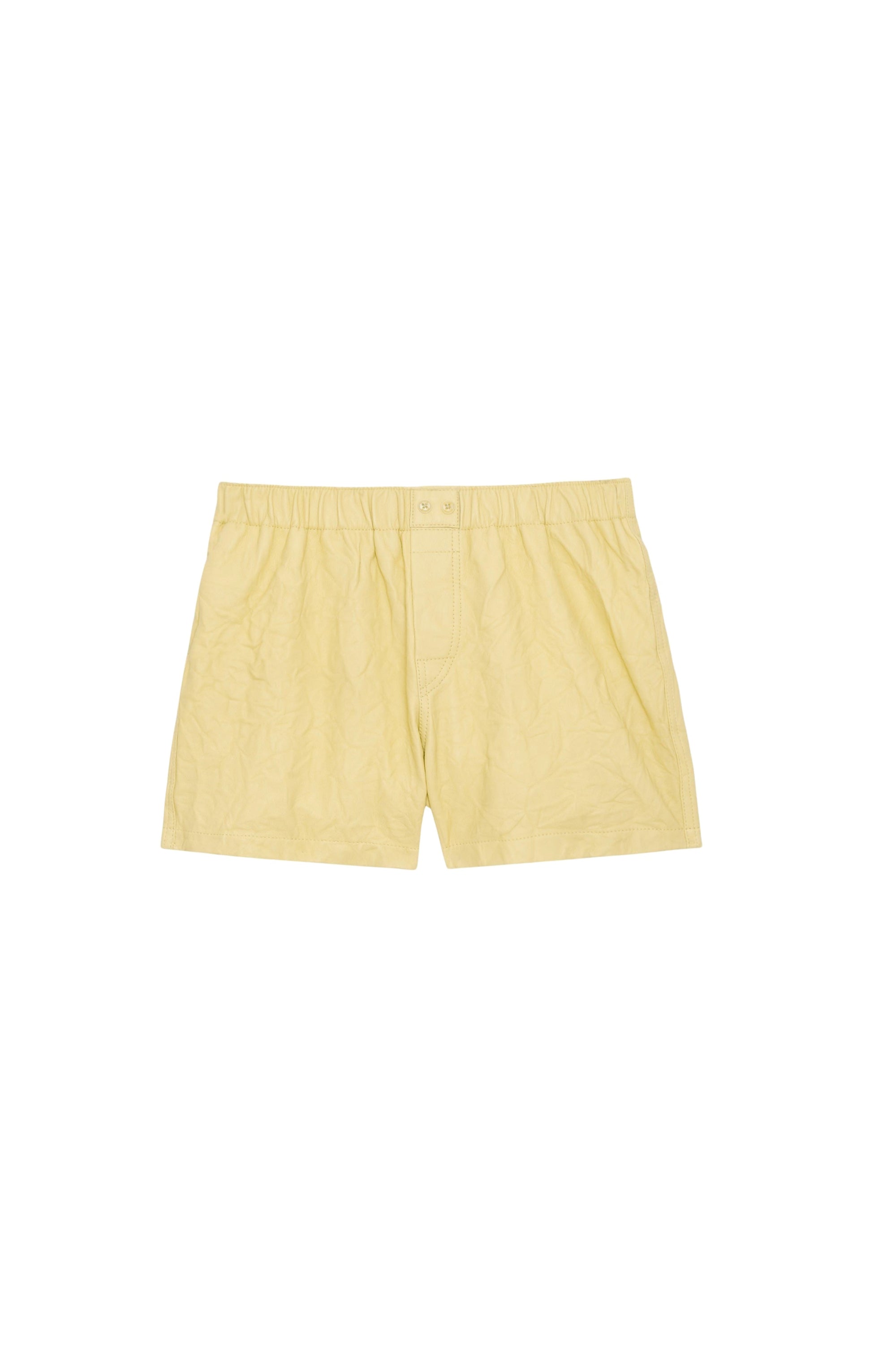 Pax Wrinkle Leather Shorts - Shea