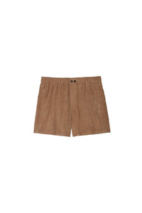 Short Paxi Daim Froissé en cuir - Cognac