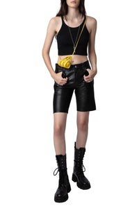 Sady leather shorts - Black