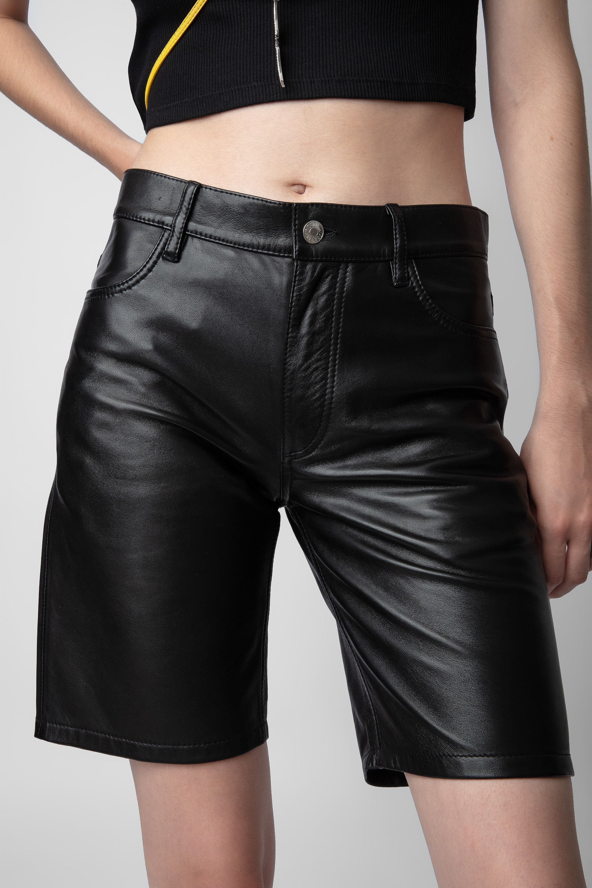 Sady leather shorts - Black
