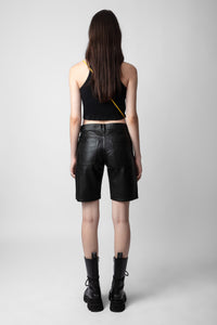 Sady leather shorts - Black
