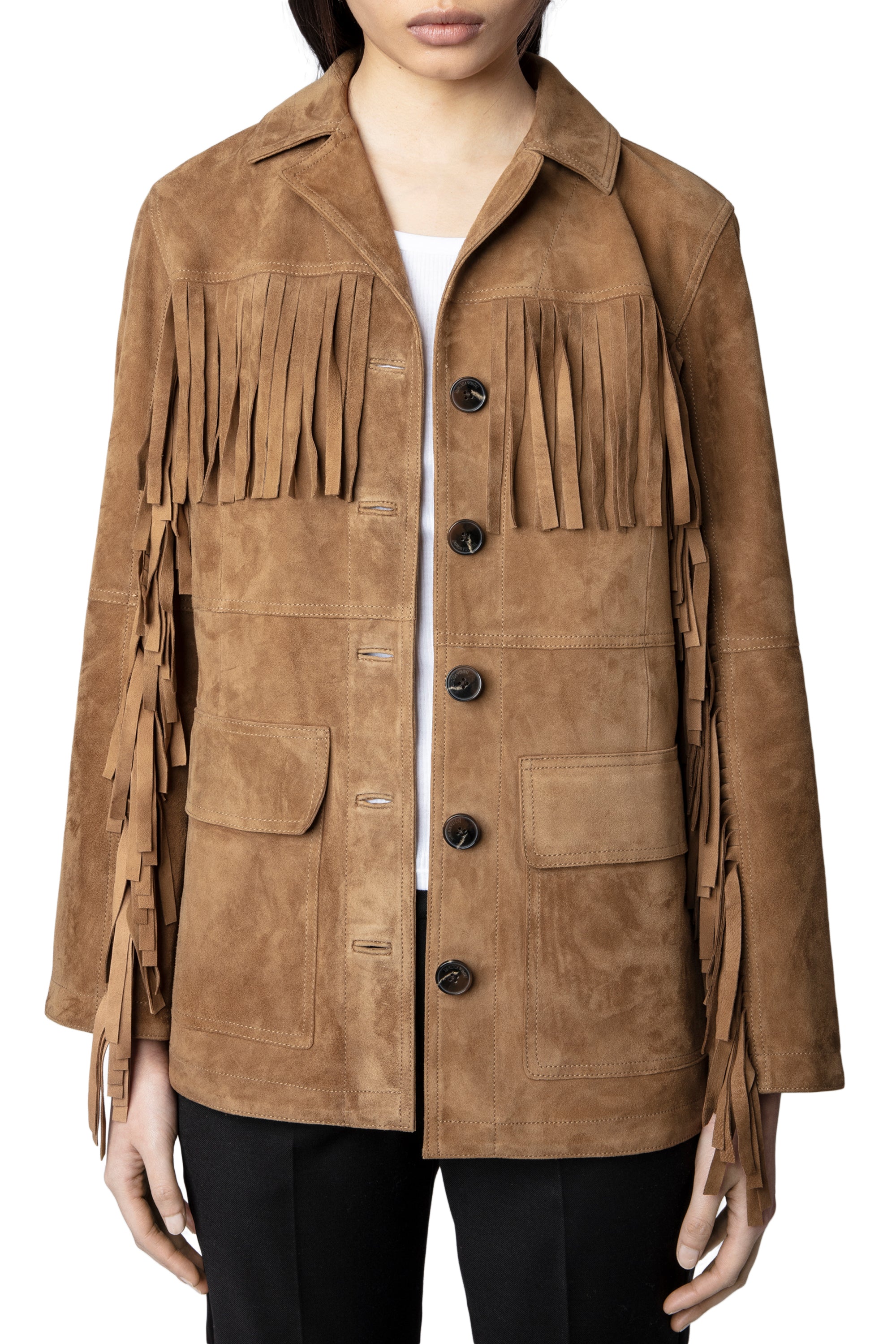 Veste Lala Daim en cuir - Ecorce