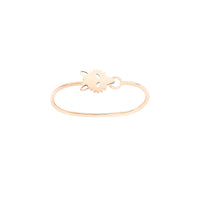 Bague Wolf double wolf en or rose 18 carats - Rose