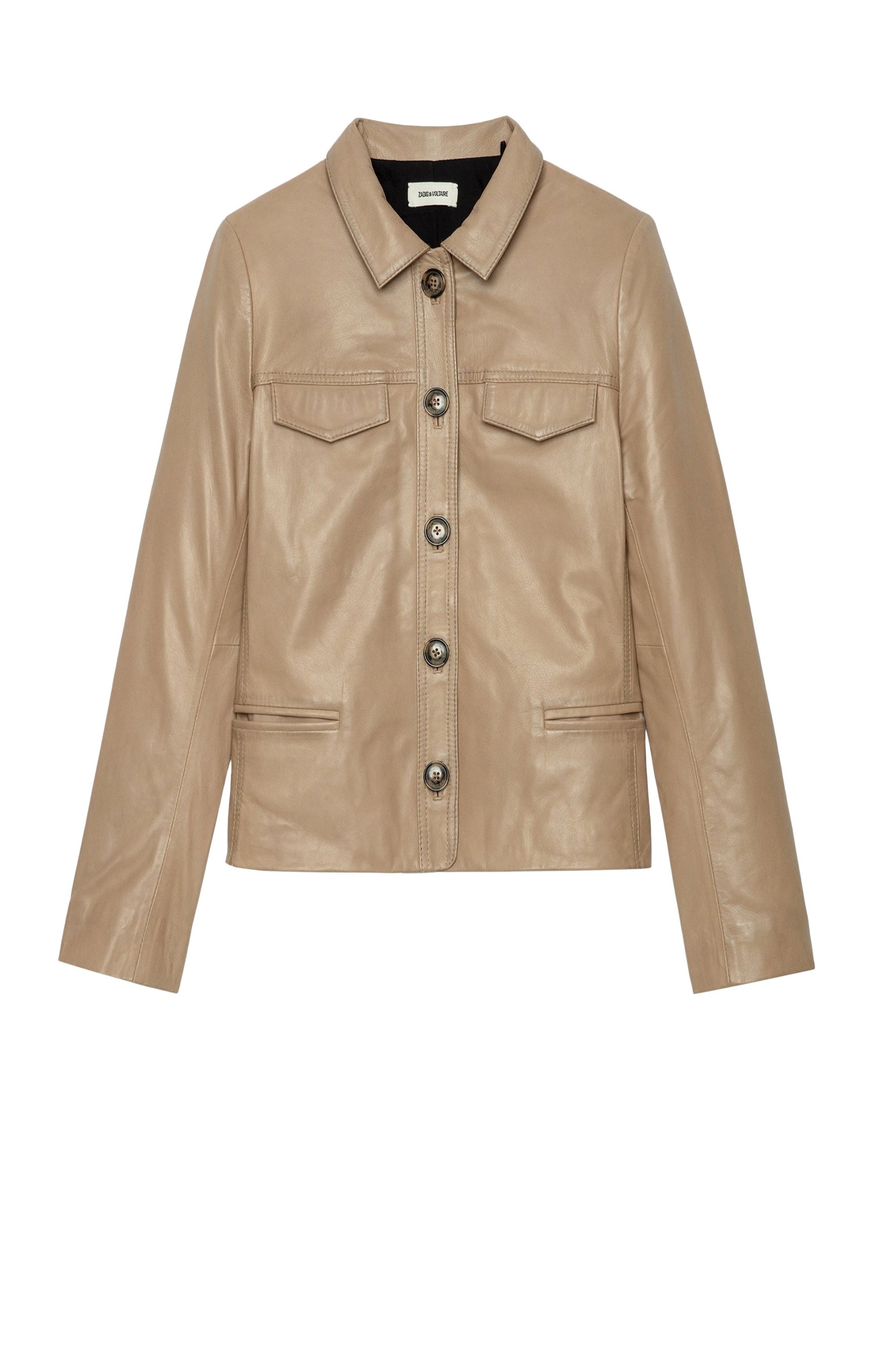 Blouson Liam en cuir - Cognac