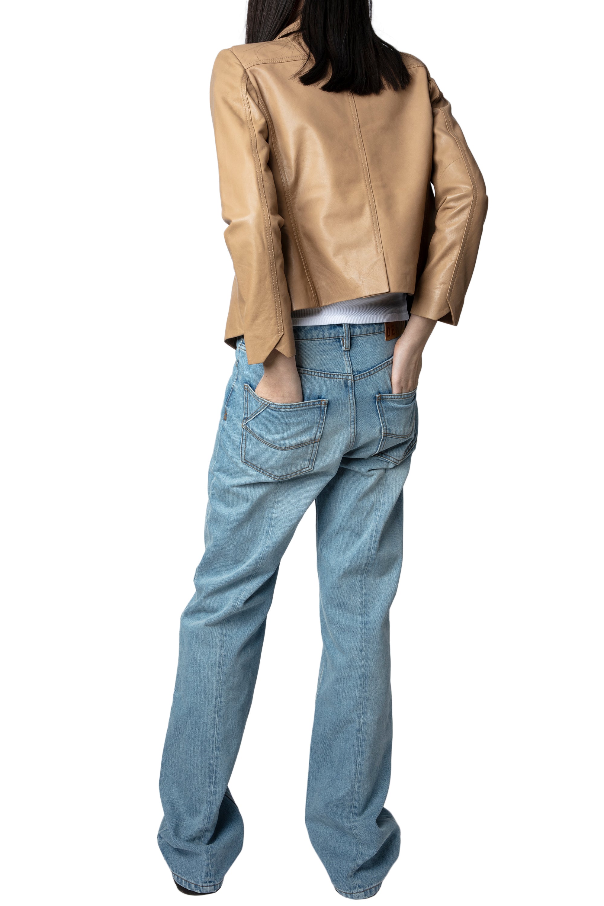 Blouson Liam en cuir - Cognac