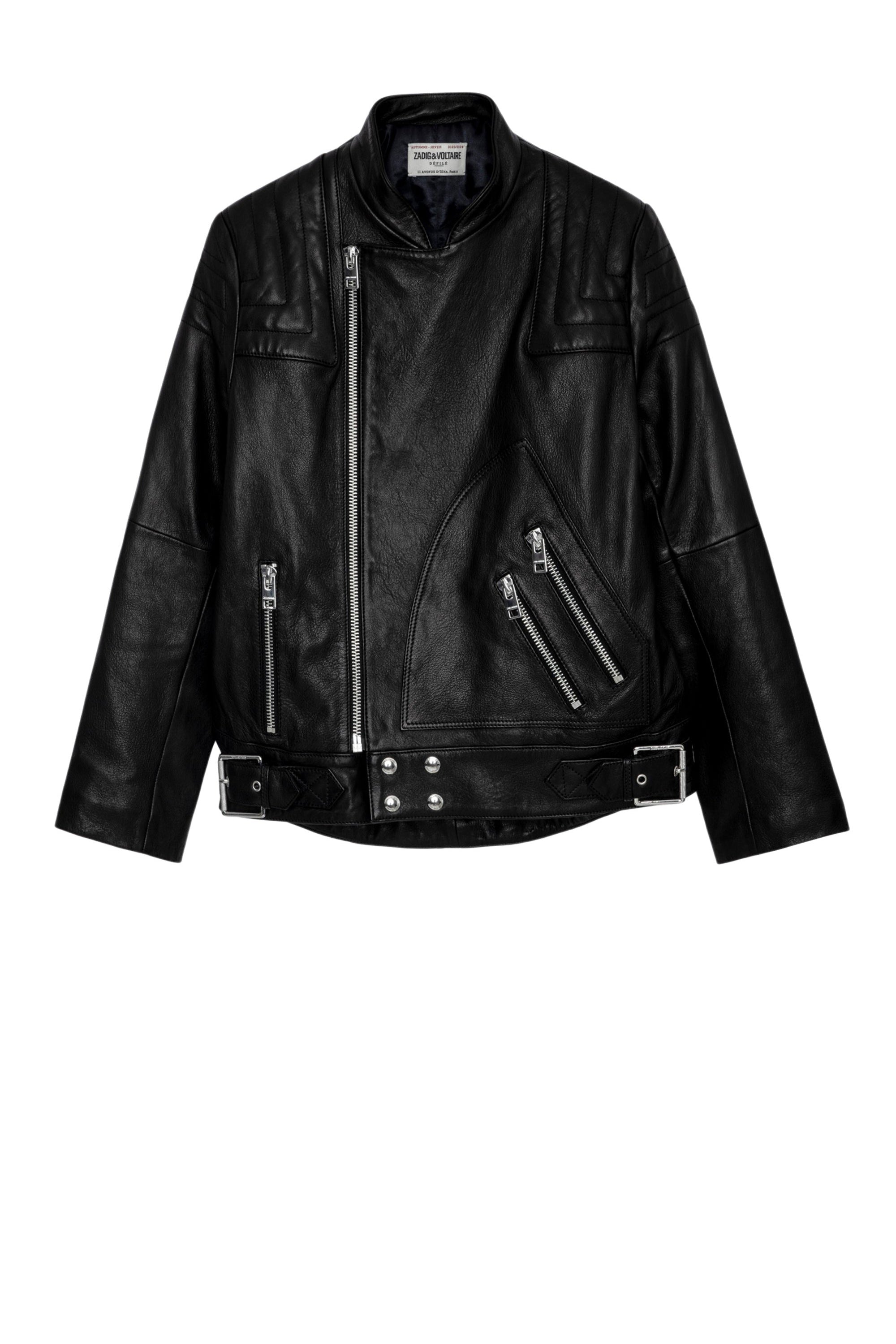 Blouson Liliam en cuir - Noir