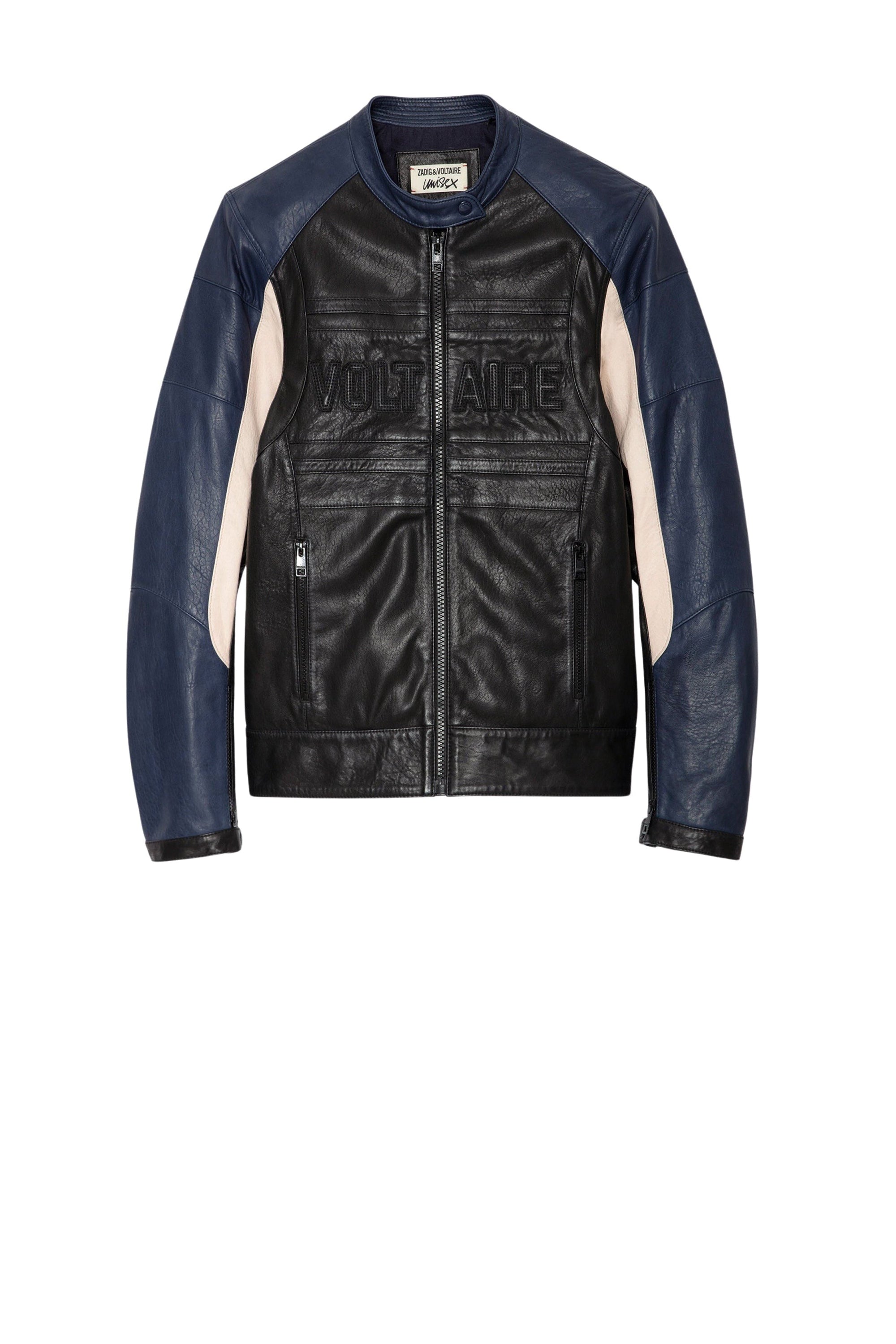 Blouson Late Biker en cuir - Noir