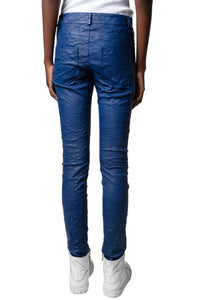 Pantalon Phlame en cuir froissé - Ocean