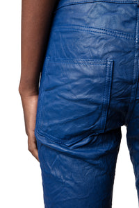 Pantalon Phlame en cuir froissé - Ocean